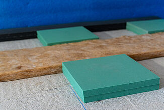 REGUFOAM vibration eingebaut in der Fußbodenkonstruktion.