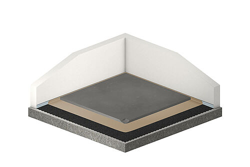 REGUPOL sound 47 unter Gussasphaltestrich