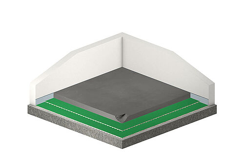 REGUPOL sound 12 unter Zementestrich (2-lagig)