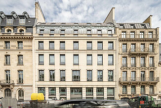 Immobilienkomplex Boulevard Haussmann in Paris.