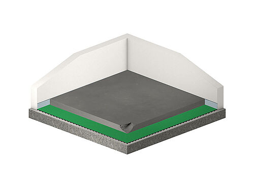 REGUPOL sound 17 unter Zementestrich (1-lagig)