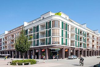 Frontansicht Mixed-Use-Gebäude Graventeiner Arkaden