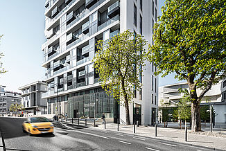 Mixed-Use Gebäude Henninger Turm in Frankfurt.