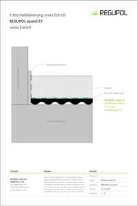 REGUPOL sound 17 unter Zementestrich (1-lagig)