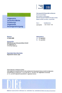 REGUFOAM vibration abZ Z-16.32-499 - gültig bis 12.06.2023