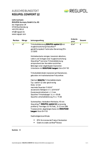 REGUPOL comfort 12 mit Glascofloor auf Holzbalkendecke unter OSB und abgehängter Unterdecke