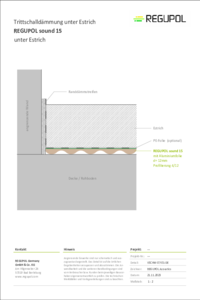REGUPOL sound 15 unter Zementestrich