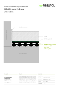 REGUPOL sound 17 unter Zementestrich (2-lagig)