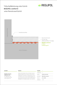 REGUPOL comfort 8 unter Renoscreed
