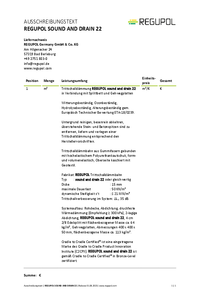 REGUPOL sound and drain 22 mit Splittbett und Gehwegplatten