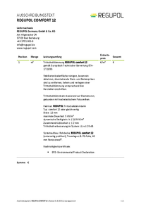 REGUPOL comfort 12 auf Betondecke unter Renoscreed