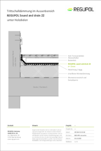 REGUPOL sound and drain 22 unter Holzterrassen