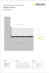 REGUPOL sound 47 unter Zementestrich
