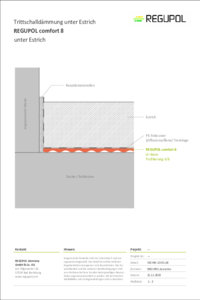 REGUPOL comfort 8 unter cement screed