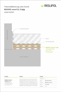 REGUPOL sound 12 unter Zementestrich (2-lagig)
