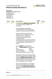 REGUPOL sound and drain 22 mit Buzon Stelzlagern und Kermikfliesen