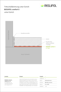 REGUPOL comfort 5 unter Zementestrich