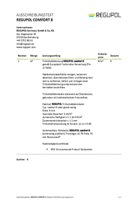 REGUPOL comfort 8 auf Bentondecke unter Renoscreed