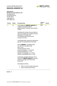 REGUPOL comfort 12 mit Glascofloor auf Holzbalkendecke unter Renoscreed