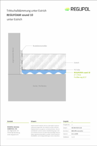 REGUFOAM sound 10 unter Zementestrich
