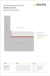 REGUPOL comfort 5 unter Renoscreed