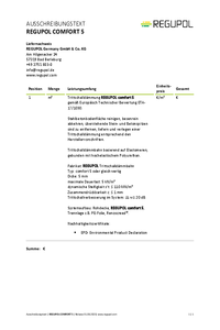 REGUPOL comfort 5 auf Betondecke unter Renoscreed