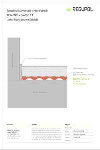 REGUPOL comfort 12 unter Renoscreed