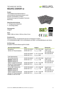 REGUPOL comfort 12 auf Massivholzdecke