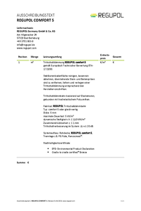 REGUPOL comfort 5 auf Betondecke unter Renoscreed