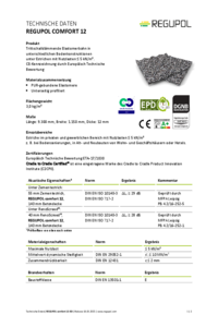 REGUPOL comfort 12 auf Betondecke