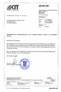 REGUPOL vibration abZ Z-16.32-500 und Z-16.32-527 gültig seit 19.04.2024