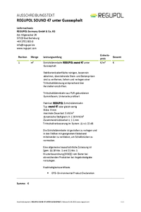 REGUPOL sound 47 unter Gussasphalt